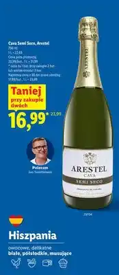 Lidl Wino musujące Cava Semi Seco Arestel hiszpańskie oferta