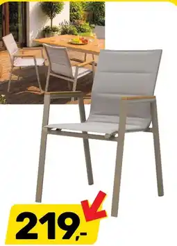 Bricomarche Krzesło ogrodowe Viva 63x55x89cm taupe oferta