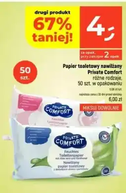 Dealz Papier toaletowy nawilżany Private Comfort oferta