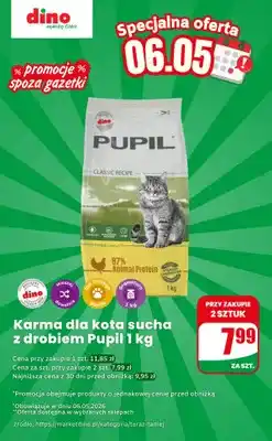 Dino Karma dla kota sucha z drobiem Pupil Classic Recipe oferta