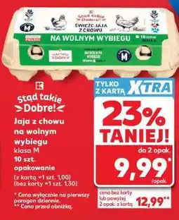 Kaufland Jaja z chowu na wolnym wybiegu klasa M 10 szt. opakowanie oferta