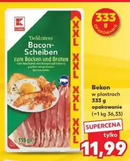 Kaufland Bekon w plastrach 333 g opakowanie oferta