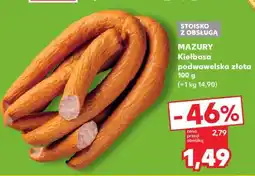 Kaufland MAZURY Kiełbasa podwawelska złota 100 g oferta