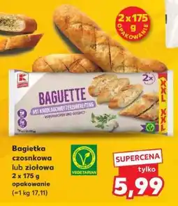 Kaufland Bagietka czosnkowa lub ziołowa 2 x 175 g opakowanie oferta