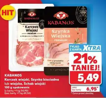 Kaufland KABANOS Karczek wiejski, Szynka biesiadna lub wiejska, Schab wiejski oferta