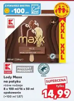 Kaufland Lody Maxx na patyku oferta