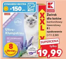 Kaufland Żwirek dla kotów bentonitowy lawendowy 8 l opakowanie oferta