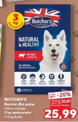 Kaufland BUTCHER'S Karma dla psów różne rodzaje 3 kg opakowanie (=1 kg 8,66) oferta