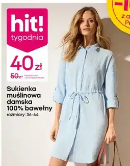 Pepco Sukienka muślinowa damska 100% bawełny rozmiary 36-44 oferta