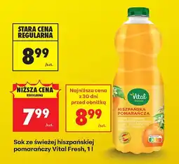 Biedronka Sok ze świeżej hiszpańskiej pomarańczy Vital Fresh oferta
