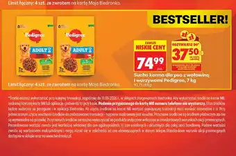Biedronka Sucha karma dla psa z wołowiną i warzywami Pedigree oferta