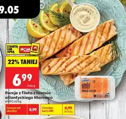 Biedronka Porcje z fileta z łososia atlantyckiego Marinero oferta