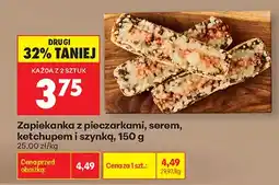Biedronka Zapiekanka z pieczarkami serem ketchupem i szynką oferta