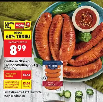 Biedronka Kiełbasa Śląska Kraina Wędlin oferta