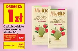 Biedronka Czekolada biała slim z matchą Meltie oferta