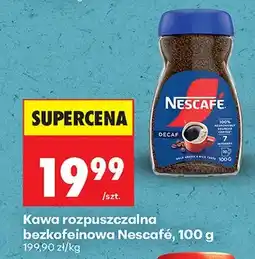 Biedronka Kawa rozpuszczalna bezkofeinowa Nescafé Decaf oferta