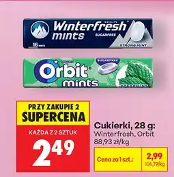 Biedronka Cukierki Winterfresh mints Strong Mint oferta