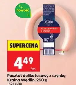 Biedronka Pasztet delikatesowy z szynką Kraina Wędlin oferta