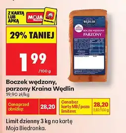 Biedronka Boczek wędzony parzony Kraina Wędlin oferta