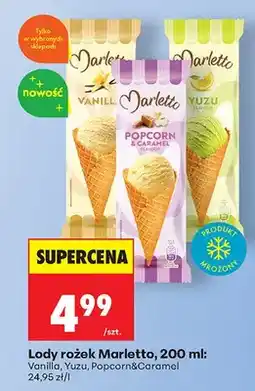 Biedronka Lody rożek Marletto Vanilla oferta
