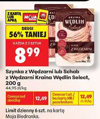 Biedronka Szynka z Wędzarni Kraina Wędlin Select oferta