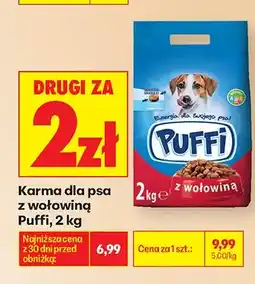 Biedronka Karma dla psa z wołowiną Puffi oferta