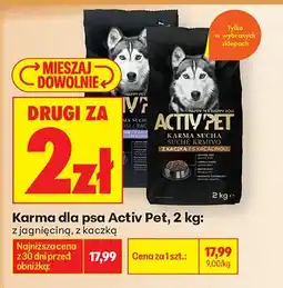 Biedronka Karma sucha dla psa Activ Pet z jagnięciną oferta