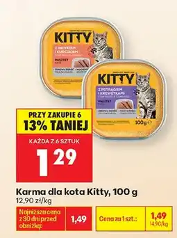 Biedronka Karma dla kota Kitty z indykiem i kurczkiem pasztet oferta
