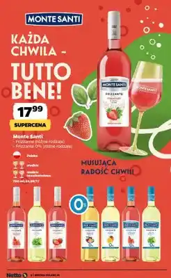 Netto Wino musujące Monte Santi Frizzante 0% bezalkoholowe słodkie polskie oferta