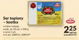 Makro Ser topiony kostka Sertop Złoty Ementaler różne rodzaje pak. po 10szt. nr art. 508913,508919 oferta