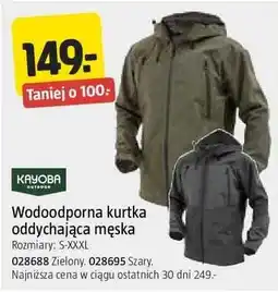 Jula Wodoodporna kurtka oddychająca męska Kayoba zielona rozmiary S-XXXL oferta