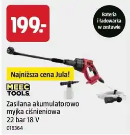 Jula Zasilana akumulatorowo myjka ciśnieniowa Meec Tools 22 bar 18V oferta