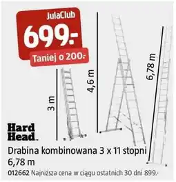 Jula Drabina kombinowana Hard Head 3x11 stopni 6,78m oferta