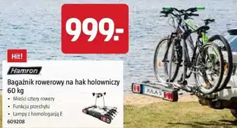 Bagażnik rowerowy na hak holowniczy Hamron