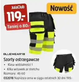 Jula Szorty ostrzegawcze Bluewear klasa widzialności 1 rozmiary 46-60 oferta