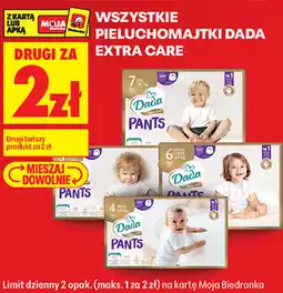 Biedronka WSZYSTKIE PIELUCHOMAJTKI DADA EXTRA CARE oferta