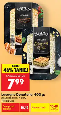Biedronka Lasagne Donatello, 400 g: z kurczakiem, 4 sery oferta