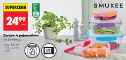 Biedronka SMUKEE Zestaw 4 pojemników na żywność oferta