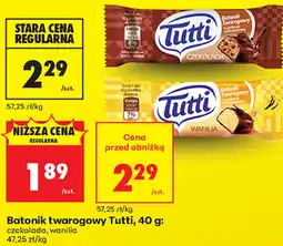Biedronka Batonik twarogowy Tutti, 40 g: czekolada, wanilia oferta
