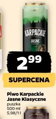 Netto Piwo Karpackie Jasne Klasyczne oferta