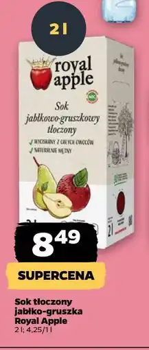 Netto Sok tłoczony jabłko-gruszka Royal Apple oferta