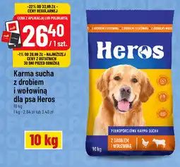 Polomarket Karma sucha z drobiem i wołowiną dla psa Heros oferta