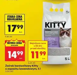 Biedronka Żwirek bentonitowy Kitty o zapachu lawendowym, 5 l oferta