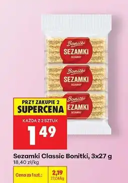Biedronka Sezamki Classic Bonitki 3x27 g oferta
