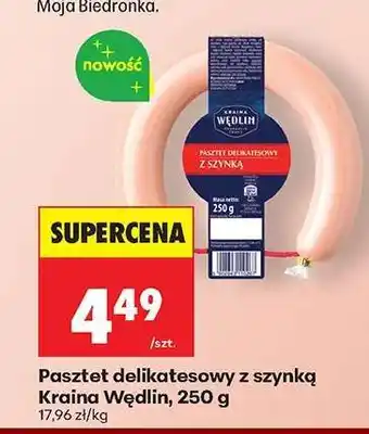 Biedronka Pasztet delikatesowy z szynką Kraina Wędlin, 250 g oferta