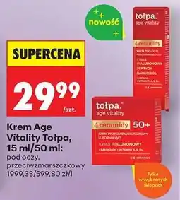 Biedronka Krem Age Vitality Tołpa, 15 ml/50 ml oferta