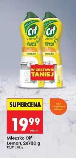 Biedronka Mleczko Cif Lemon, 2x780 g oferta