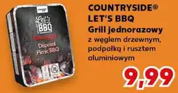 Kaufland Grill jednorazowy z węglem drzewnym, podpałką i rusztem aluminiowym COUNTRYSIDE LET'S BBQ oferta