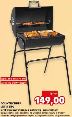 Kaufland COUNTRYSIDE LET'S BBQ Grill węglowy stojący z pokrywą i paleniskiem oferta