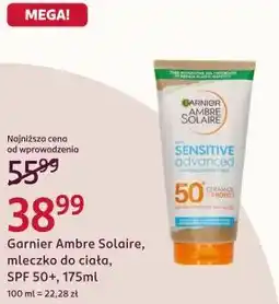 Rossmann Garnier Ambre Solaire, mleczko do ciała, SPF 50+, 175ml oferta
